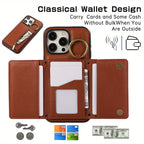 SERENITY Phone Case with Wallet and Ring Holder - Brown
