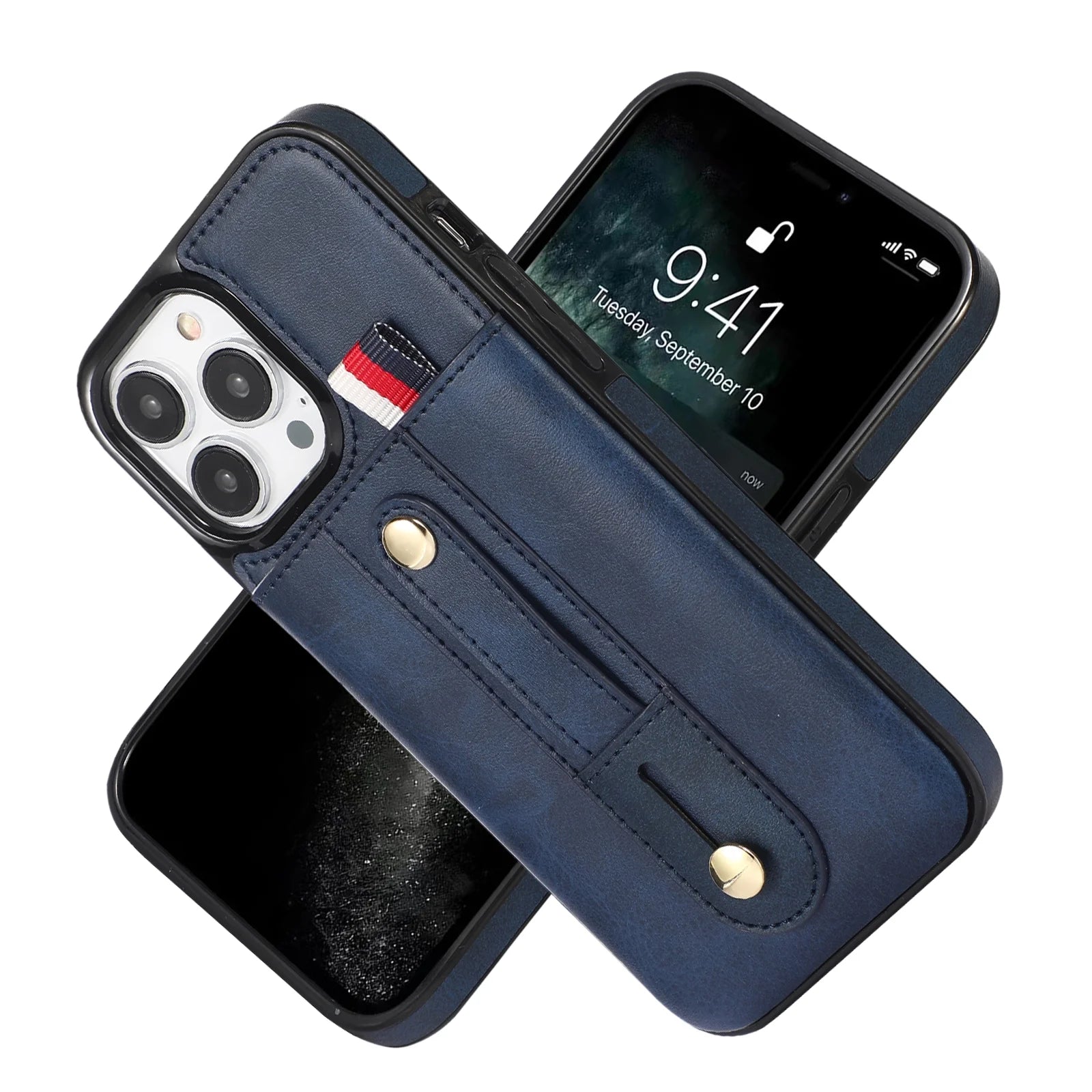 CROWN Wallet Case with Holder - Blue