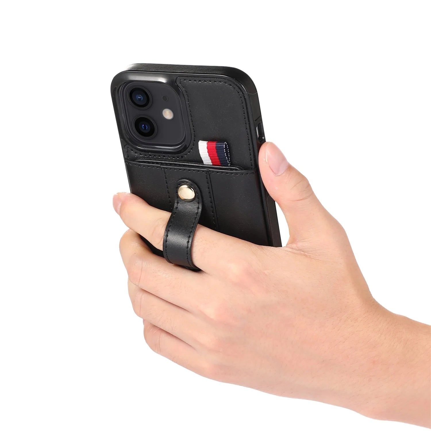 CROWN Wallet Case with Holder - Black