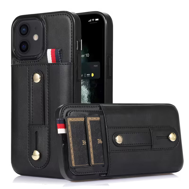 CROWN Wallet Case with Holder - Black