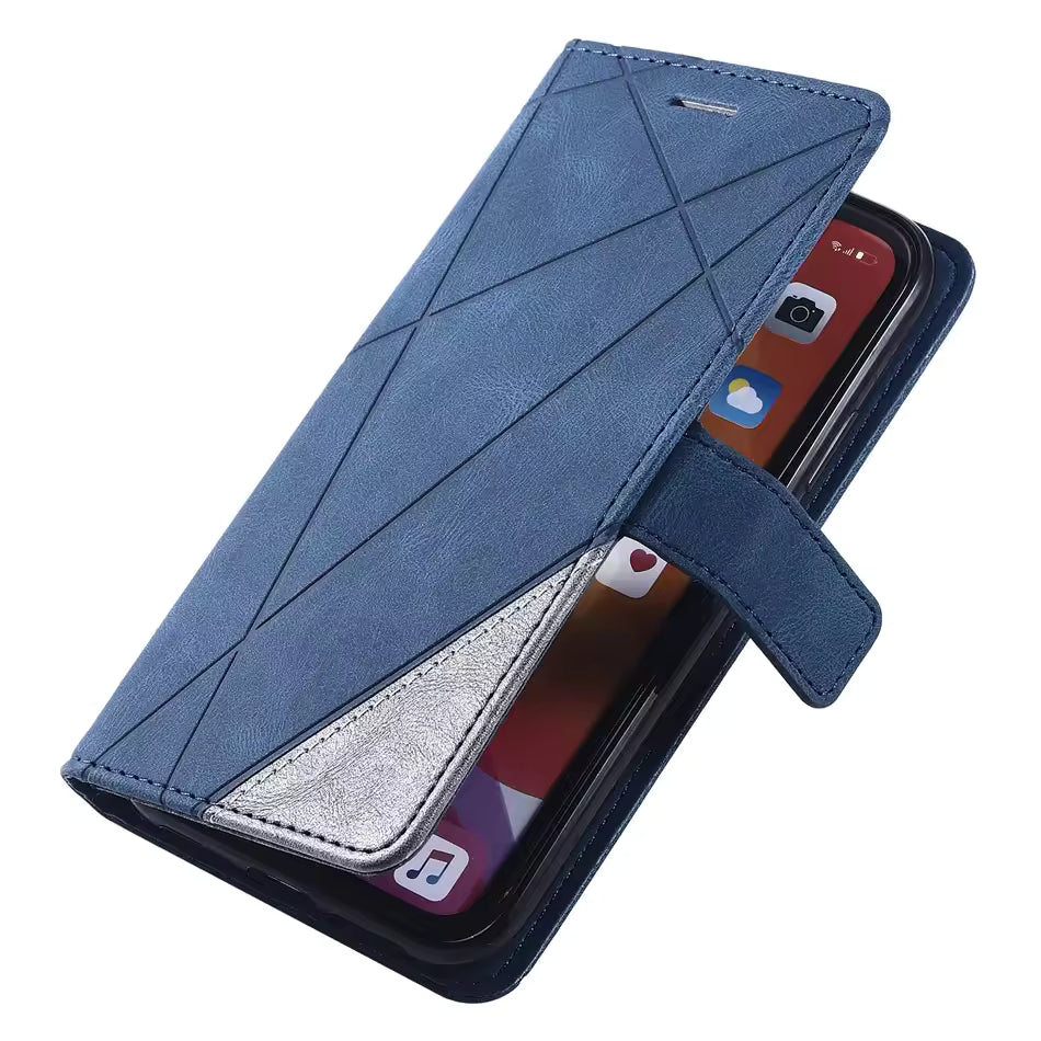 SUPERB Leather Case with Wallet - Blue