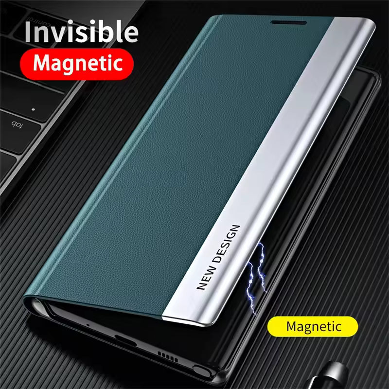 ELEGANTO Phone Case with Magnetic Cover - Green