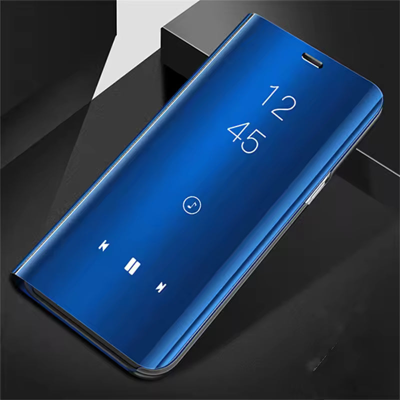 GENTLEMAN Mirror Flip Phone Case - Blue