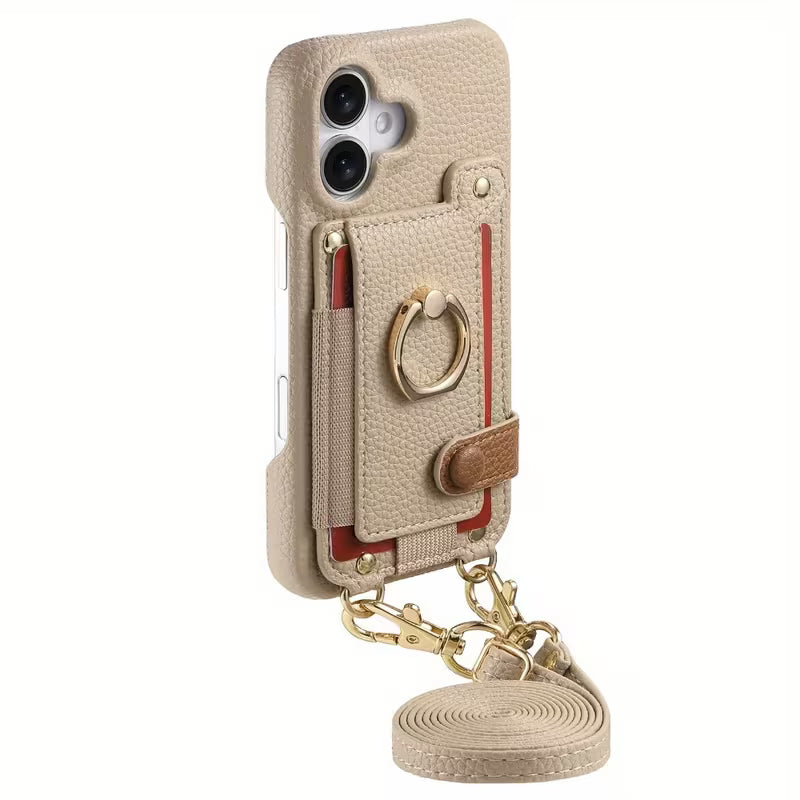 ALMA CLARA Etui z Denarnico in Prstanom - Bež